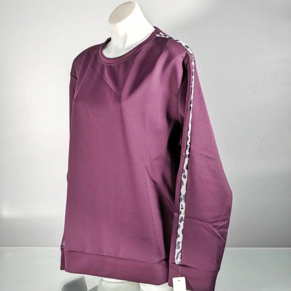 NWT Nicole Miller Active | Plum Stripe Sweatshirt 2X - Picture 5 of 6